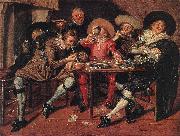 HALS, Dirck Amusing Party in the Open Air s oil painting reproduction